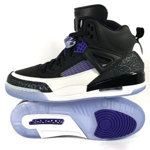 Nike Jordan Black and Purple Athletic Shoes